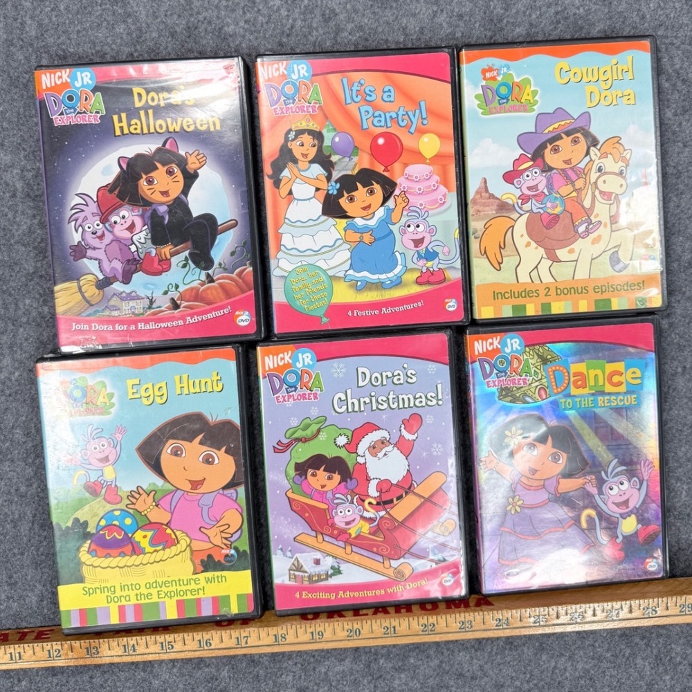 Nick Jr Dora the Explorer DVD Lot 6 Titles Halloween Christmas Egg Hunt Cowgirl